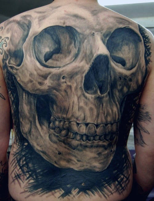 montre skull sur tatouage
