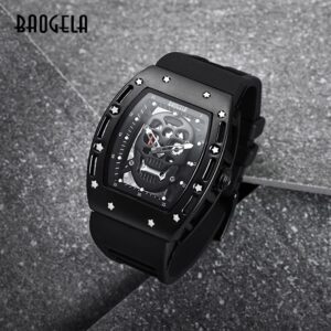 BAOGELA montre Quartz pour hommes Style avec cr ne Style militaire en Silicone montre de sport