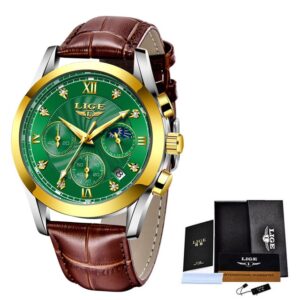 gold-green-leather