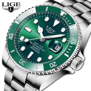 LIGE montre de plong e Quartz pour hommes marque de luxe mode tanche 30ATM horloge de
