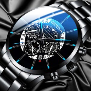 Montre remontage automatique en acier inoxydable pour hommes bracelet la mode et Cool avec texte num