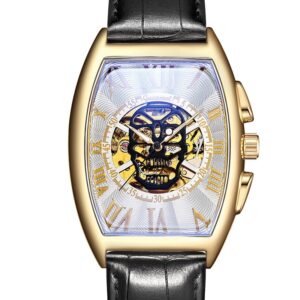 Tonneau montre automatique hommes bracelet en acier squelette m canique cr ne montre Joker haut marque