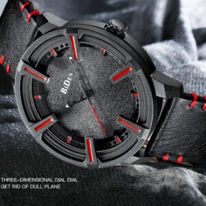 Cool de luxe hommes montre en cuir noir Quartz homme montres d contract Sport montre bracelet