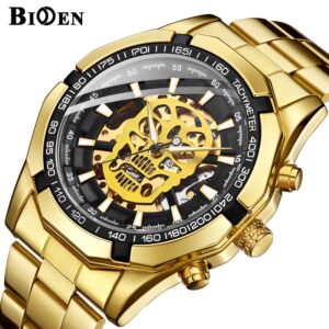 Cr ne montre m canique hommes conception haut de gamme marque de luxe en acier inoxydable