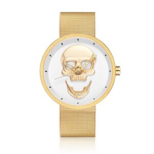 gold-white-skull