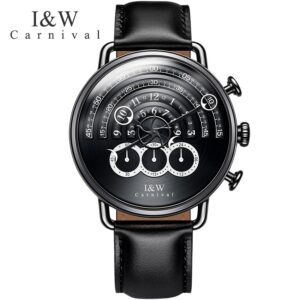 Montre tanche en cuir pour hommes Top marque de luxe Steampunk mode miroir saphir Design magique