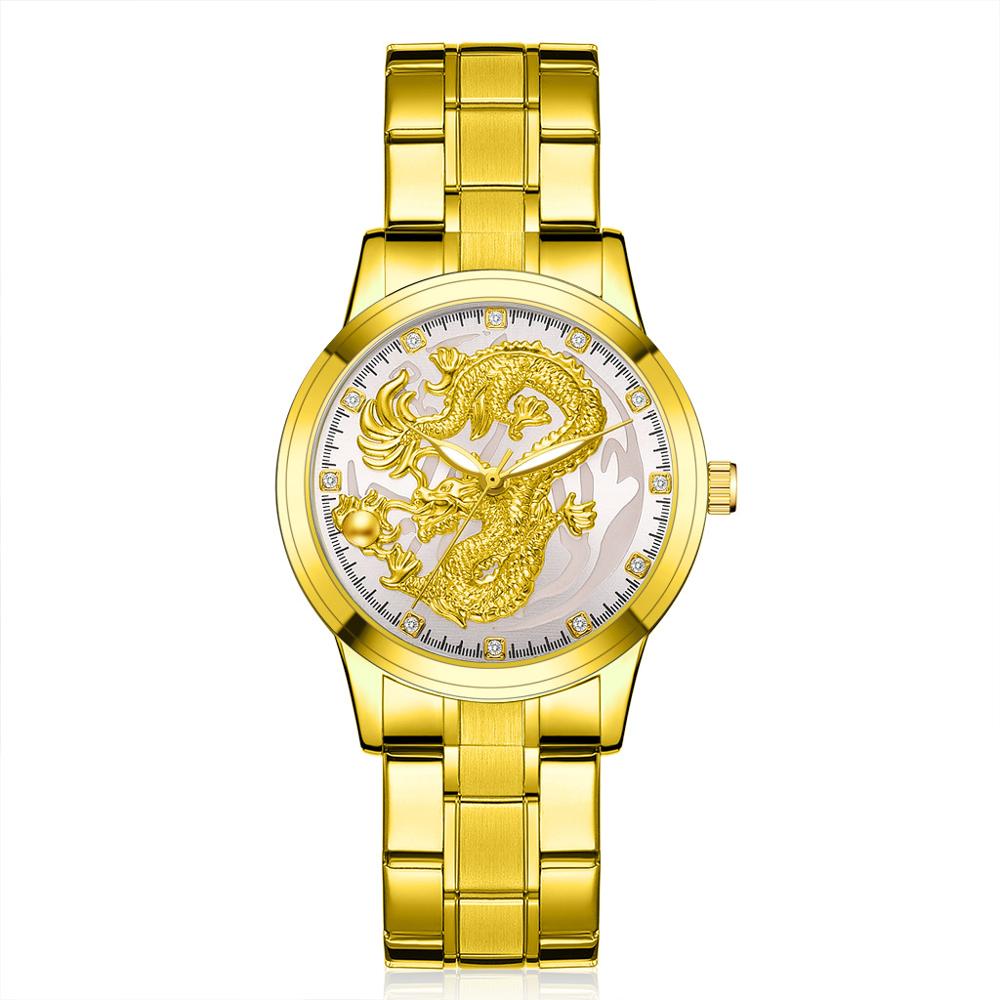 « Les Montres Hydre 3D: Un Joyau de Bracelets-Montres pour Hommes et Enfants! » Montres Dragon 3D pour hommes et adolescents montre bracelet Quartz Sport acier inoxydable strass diamant Cool 3