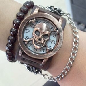 Montres Steampunk pour hommes Style Hip Hop avec cr ne et coquille cr ative Style Hip