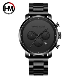 Montres de luxe pour hommes d affaires classique grand cadran 45mm noir calendrier multifonction Top marque