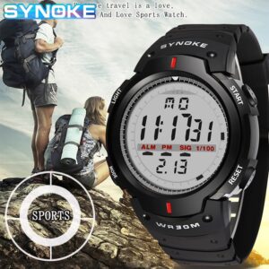 Relojes Hombre SYNOKE LED Grand Cadran Montres Num riques Pour Hommes Montre De Sport lectronique Horloge