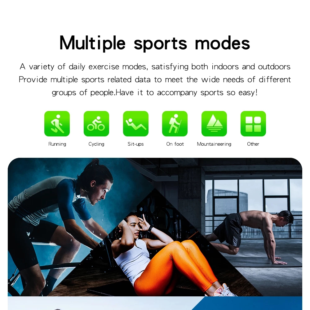 Montre connectée D06 pour les hommes et les femmes, écran tactile de 1.69 pouce, Bluetooth, ECG, moniteur de sommeil, de fréquence cardiaque et d’activité sportive, étanche Montre connectée D06 pour les hommes et les femmes, écran tactile de 1.69 pouce, Bluetooth, ECG, moniteur de sommeil, de fréquence cardiaque et d'activité sportive, étanche – Image 6