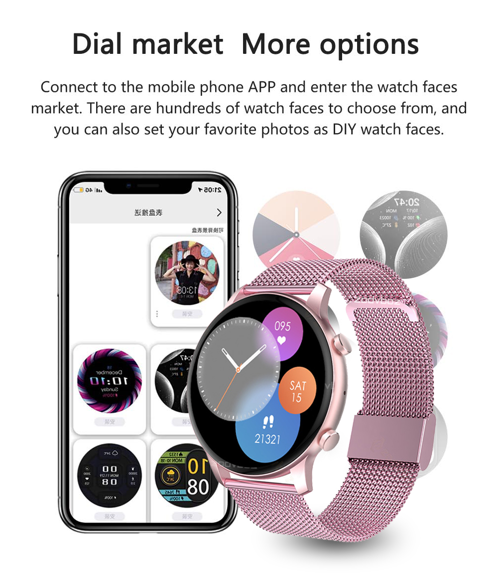 Montre connectée ECG + PPG pour hommes et femmes, avec bluetooth, appel, plein écran tactile, pression artérielle, oxygène, pour Samsung, 2022 Montre connectée ECG + PPG pour hommes et femmes, avec bluetooth, appel, plein écran tactile, pression artérielle, oxygène, pour Samsung, 2022 – Image 3