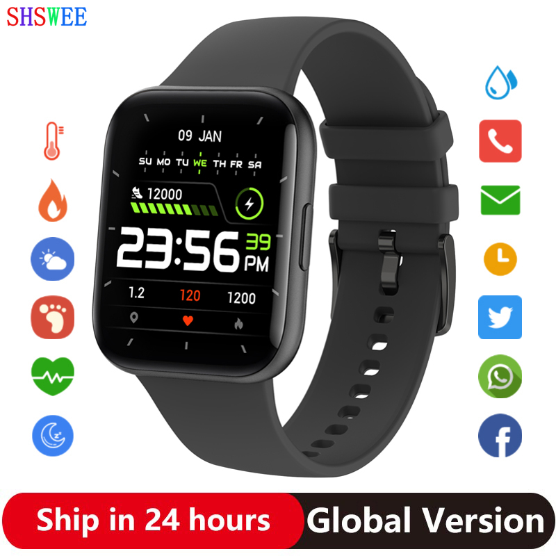 SHSWEE – montre connectée P25 pour Android et Ios, bracelet de Sport, moniteur d’activité physique, étanche IP68, écran tactile, 2022 SHSWEE – montre connectée P25 pour Android et Ios, bracelet de Sport, moniteur d'activité physique, étanche IP68, écran tactile, 2022