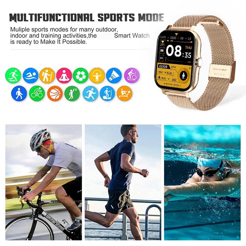 VOVO – montre connectée de Sport pour hommes et femmes, écran couleur 1.69 pouces, entièrement tactile, étanche, avec boîte VOVO – montre connectée de Sport pour hommes et femmes, écran couleur 1.69 pouces, entièrement tactile, étanche, avec boîte – Image 4