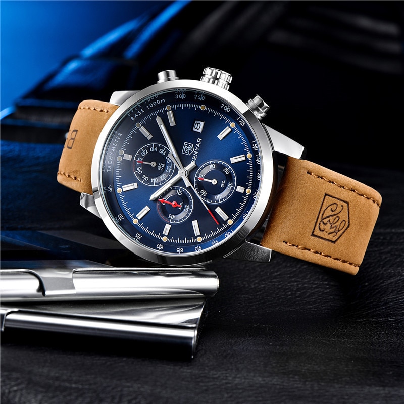 2023 BENYAR : Chrono-Sport. Montre-bracelet luxueux et étanche pour hommes. Quartz, mode chronographe, Sport et originalité. 2023 BENYAR : Chrono-Sport. Montre-bracelet luxueux et étanche pour hommes. Quartz, mode chronographe, Sport et originalité. – Image 3