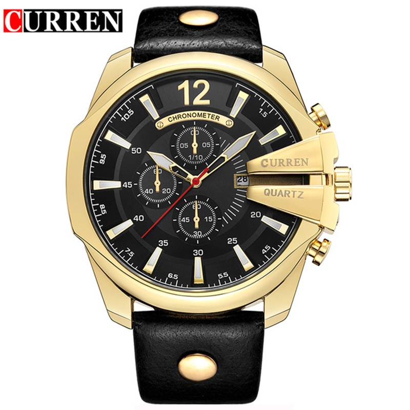 « Eclat d’Or 8176et – Montre-bracelet en cuir pour hommes, luxe et décontracté » "Eclat d'Or 8176et - Montre-bracelet en cuir pour hommes, luxe et décontracté" – Image 3