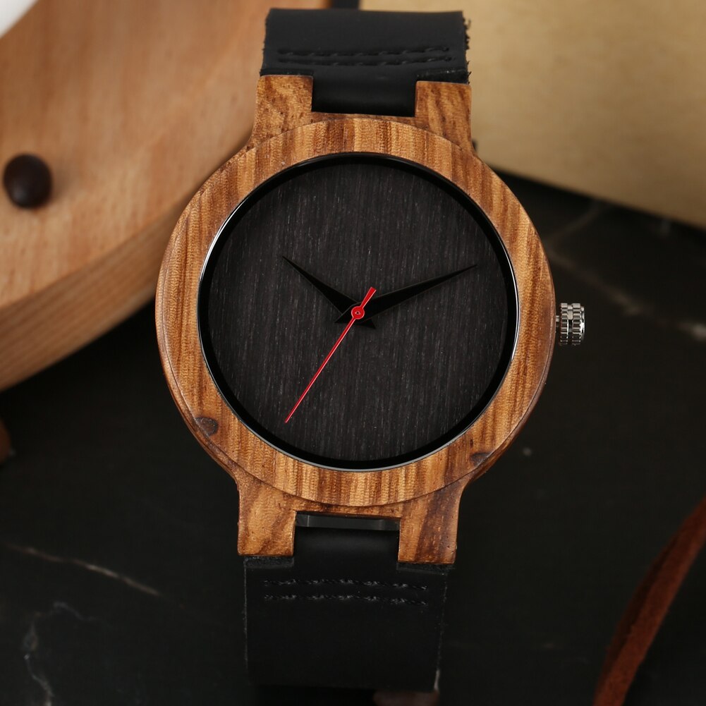 Reloj Cuero: Montre Vintage en bois pour homme, cadran en bambou naturel, cadeau Top! Reloj Cuero: Montre Vintage en bois pour homme, cadran en bambou naturel, cadeau Top! ā Image 6