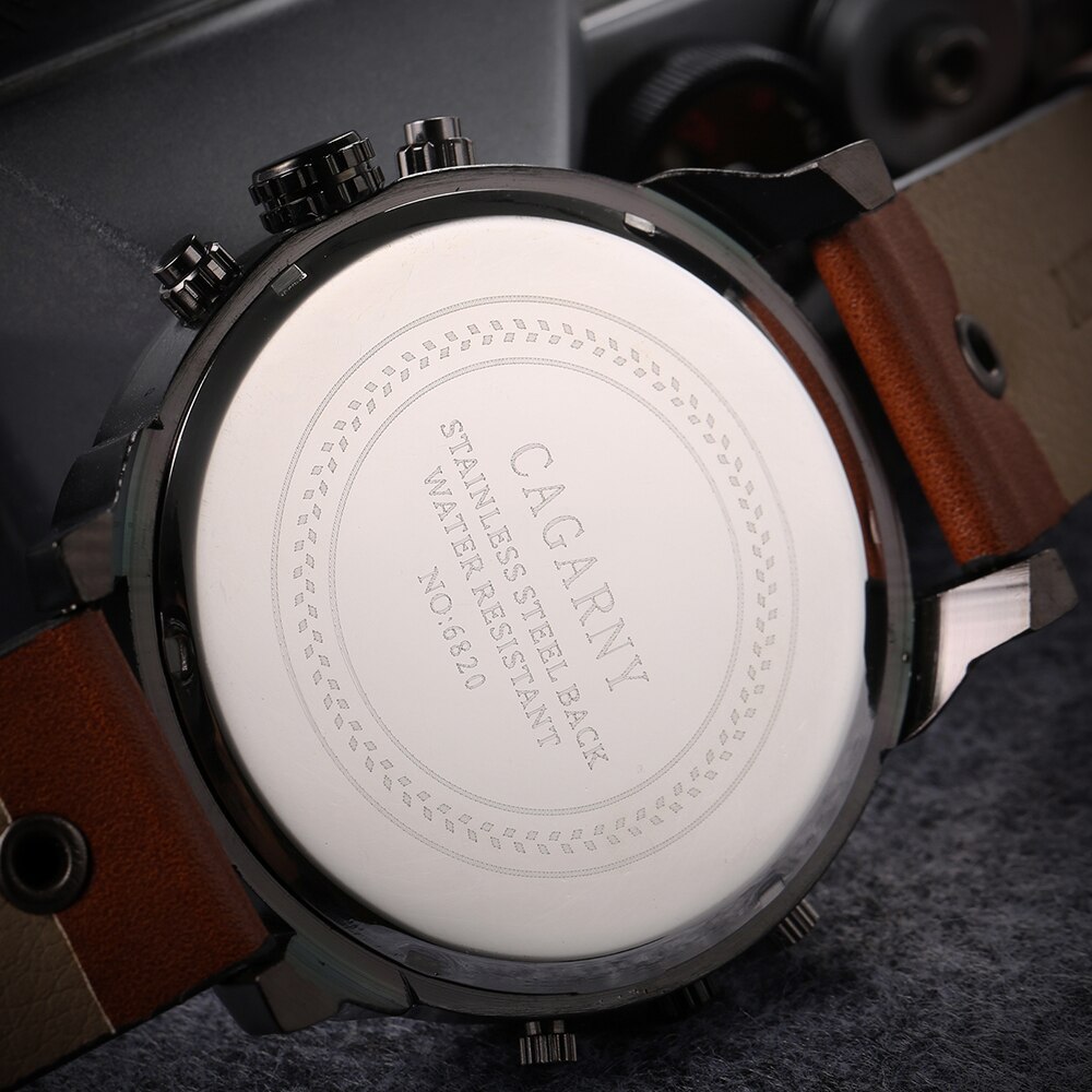 « Timekeeper 52 »: Montre-bracelet à Quartz, étanche, double affichage de l’heure, style militaire. Un look original pour les hommes. "Timekeeper 52": Montre-bracelet à Quartz, étanche, double affichage de l'heure, style militaire. Un look original pour les hommes. – Image 4