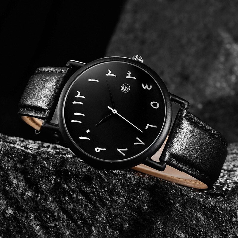 « Eon 2023: Montre-bracelet en cuir de luxe pour homme, Date, Chiffres arabes, Sport décontracté. » "Eon 2023: Montre-bracelet en cuir de luxe pour homme, Date, Chiffres arabes, Sport décontracté." – Image 6