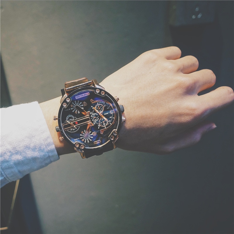 « 2023 Hodinky Relogio Masculino: Montre raffinée en cuir noir et marron pour homme » "2023 Hodinky Relogio Masculino: Montre raffinée en cuir noir et marron pour homme"