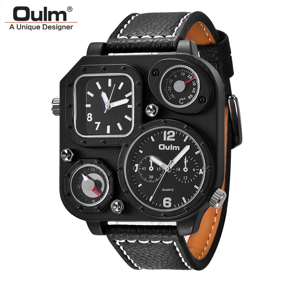 « Unique Oulm: Montre de Sport pour Hommes, Noire, Cadran Carré, Boussole Décorative ». "Unique Oulm: Montre de Sport pour Hommes, Noire, Cadran Carré, Boussole Décorative". – Image 6