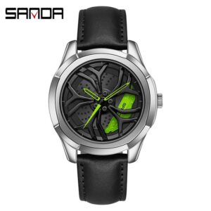 leather-silver-green