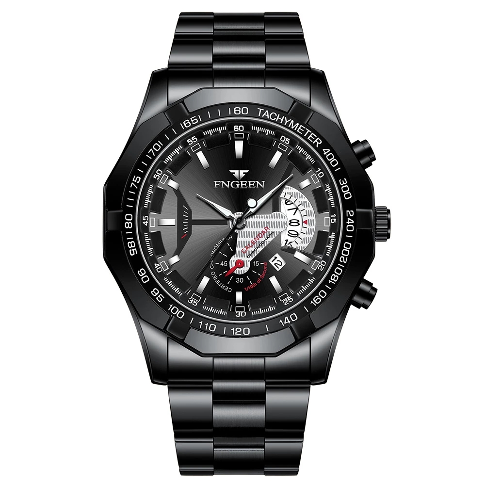 Montre de luxe pour hommes, Top marque, mode décontractée, militaire, Quartz, bracelet, entièrement en acier, étanche, 2023 Montre de luxe pour hommes, Top marque, mode décontractée, militaire, Quartz, bracelet, entièrement en acier, étanche, 2023 – Image 4