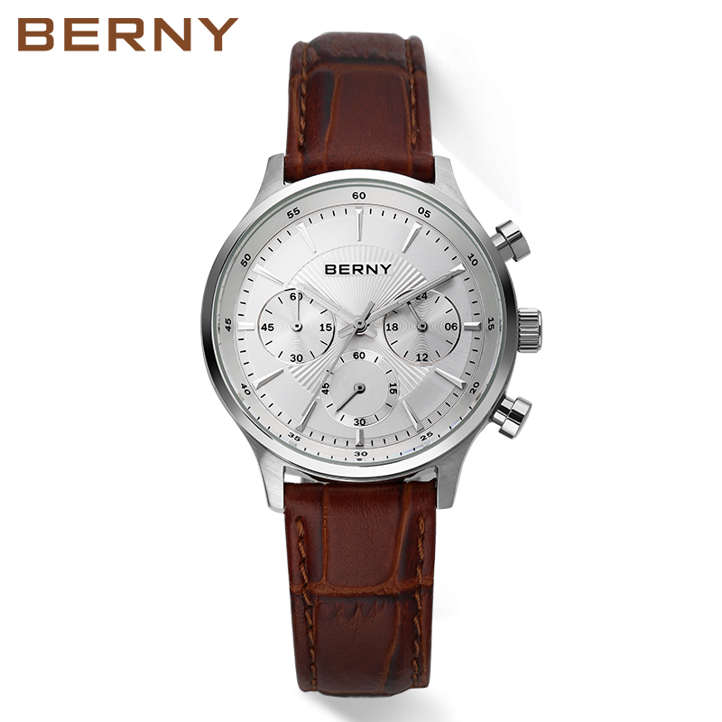 Seiko – montre de luxe VD54 pour hommes, chronographe 24H, mode, étanche, bracelet en cuir véritable, montres de Sport à Quartz Seiko – montre de luxe VD54 pour hommes, chronographe 24H, mode, étanche, bracelet en cuir véritable, montres de Sport à Quartz