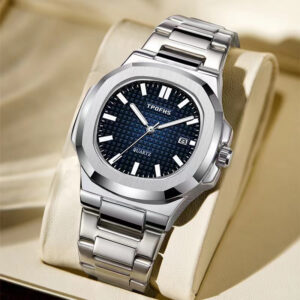 "TimeX 2023 - Montres carrées inoxydables pour hommes. Élégance, sophistication et style intemporel."