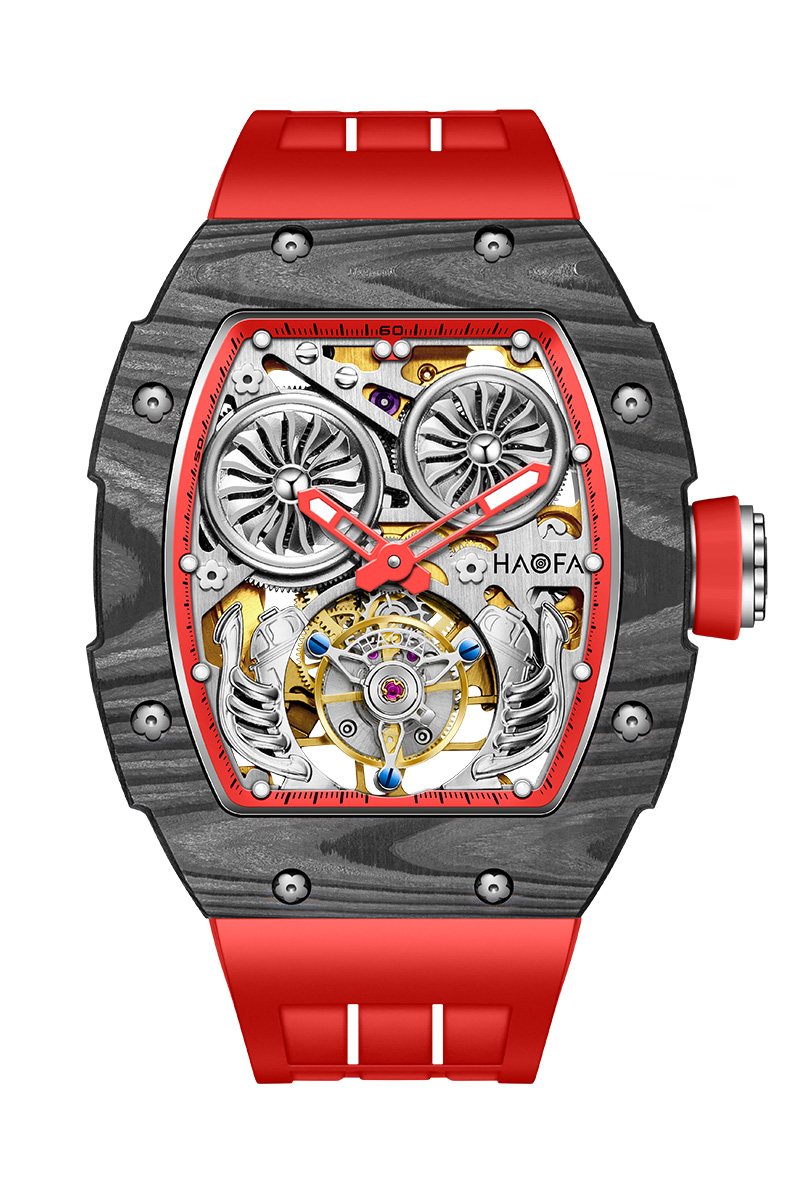 « 1922 Luxury Tourbillon: Montre de Plongeur pour Homme, Saphir, Double Printemps, Fibre de Carbone et Horloge Mécanique ». "1922 Luxury Tourbillon: Montre de Plongeur pour Homme, Saphir, Double Printemps, Fibre de Carbone et Horloge Mécanique".