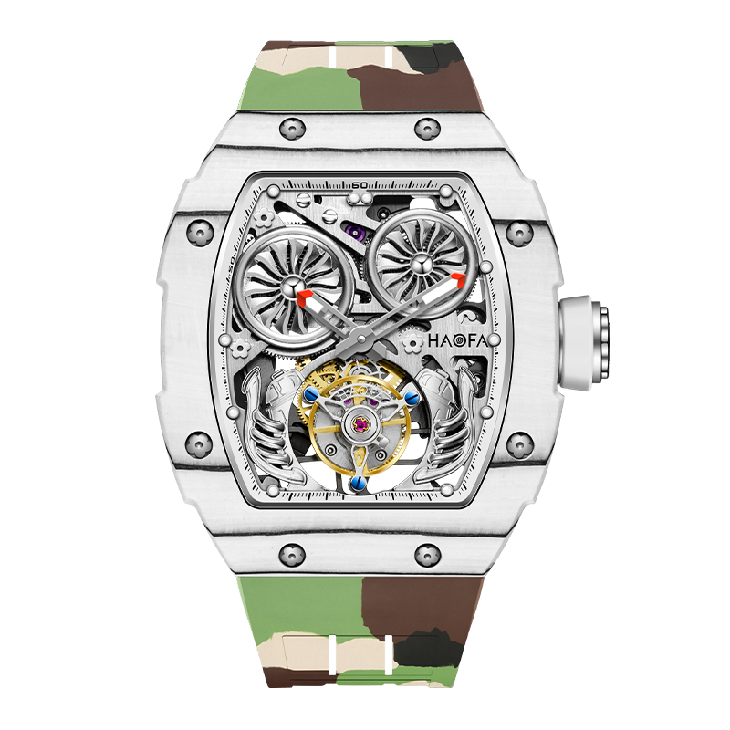 « 1922 Luxury Tourbillon: Montre de Plongeur pour Homme, Saphir, Double Printemps, Fibre de Carbone et Horloge Mécanique ». "1922 Luxury Tourbillon: Montre de Plongeur pour Homme, Saphir, Double Printemps, Fibre de Carbone et Horloge Mécanique". – Image 6