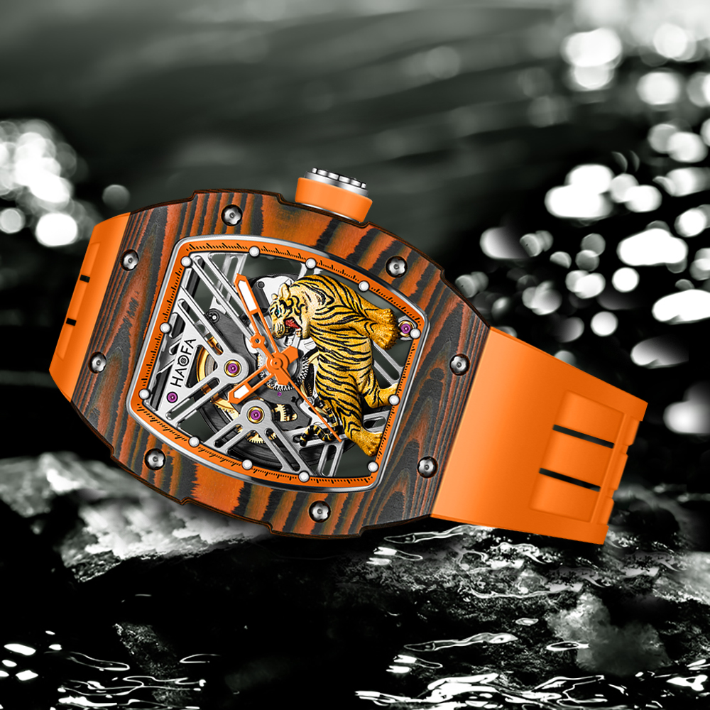 Voyageur: Montre mécanique automatique en fibre de carbone, saphir lumineux, étanche, 1973. Voyageur: Montre mécanique automatique en fibre de carbone, saphir lumineux, étanche, 1973. – Image 3