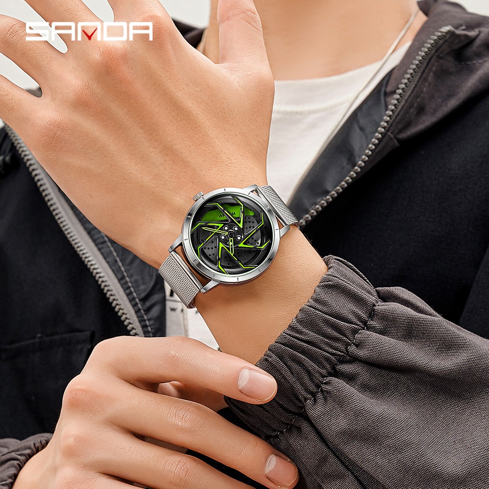 Montre de sport étanche en acier inoxydable pour homme, montre-bracelet à quartz, roue rotative, cadran de jante, résistant à 360, offre spéciale, mode Montre de sport étanche en acier inoxydable pour homme, montre-bracelet à quartz, roue rotative, cadran de jante, résistant à 360, offre spéciale, mode – Image 6