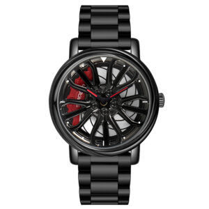 Montres-bracelets à quartz de luxe pour hommes, roue de voiture créative, montre de sport, bracelet en acier, horloge militaire étanche, cool, mâle