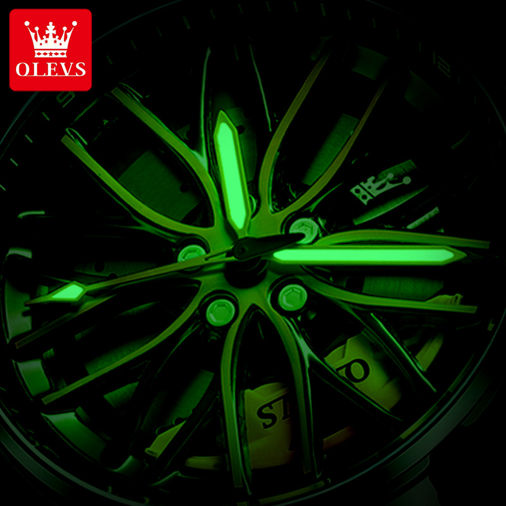 OLEVS – montre-bracelet de sport pour hommes, étanche, en acier inoxydable, à Quartz, avec aiguilles lumineuses OLEVS – montre-bracelet de sport pour hommes, étanche, en acier inoxydable, à Quartz, avec aiguilles lumineuses – Image 5