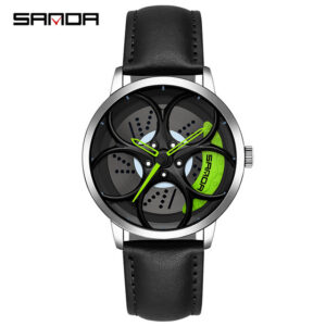 leather-silver-green