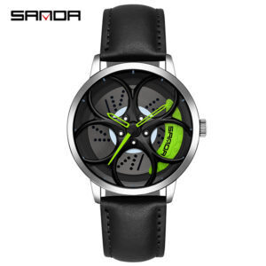 leather-silver-green