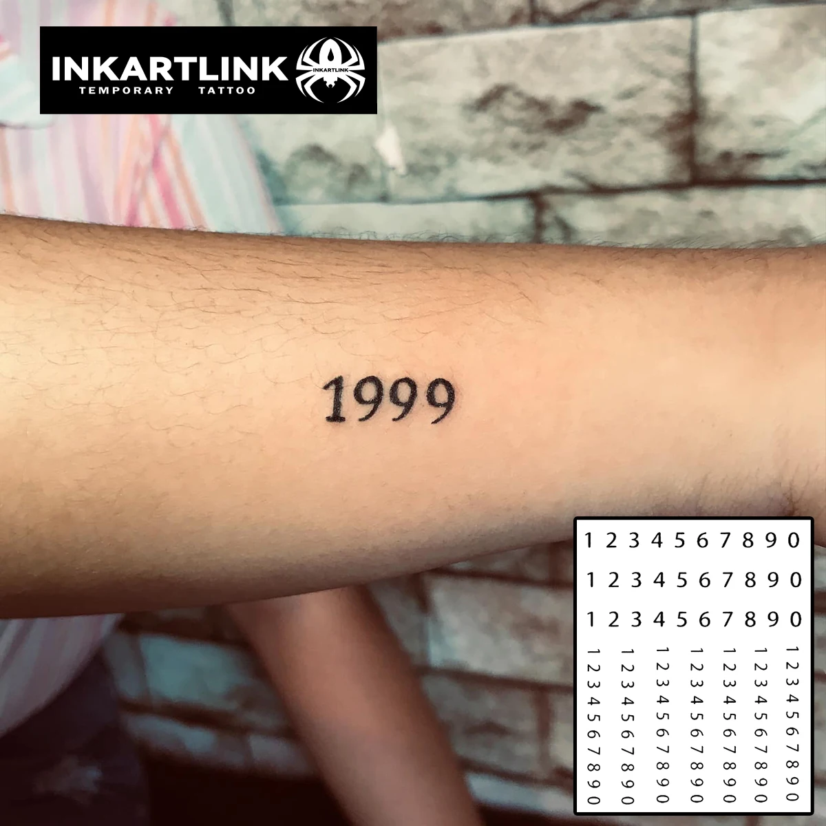 Tatouage temporaire numéro, dure jusqu’à 15 jours, autocollant semi-permanent magique imperméable, nouvelle technologie. kf S400c3ed8a4b94f9da6cbdd0d05012dedf