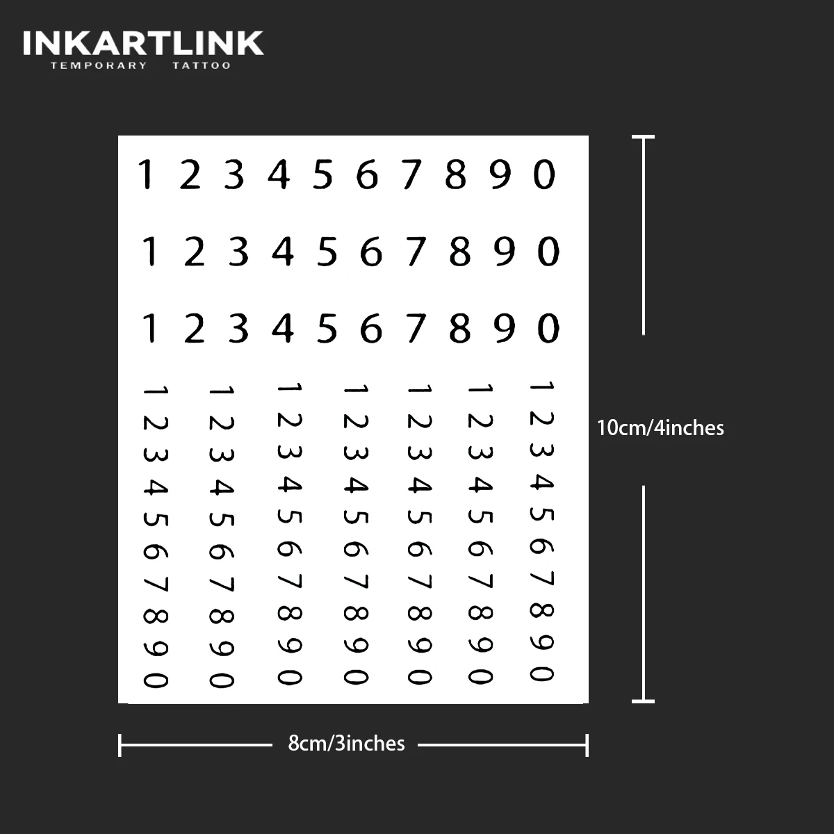 Tatouage temporaire numéro, dure jusqu’à 15 jours, autocollant semi-permanent magique imperméable, nouvelle technologie. kf S445bdb9351a84d44ad9f8cd5e17f98c8y