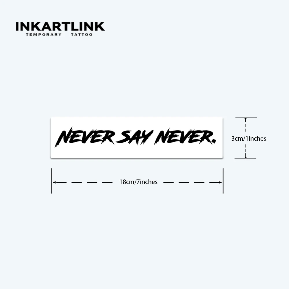 INKARTLINK – autocollants de tatouage anglais inspirants, 1 à 2 semaines, corps de brosse écrit à la main, longue durée kf S5d713fed7fdb4a569513f3da85af89238