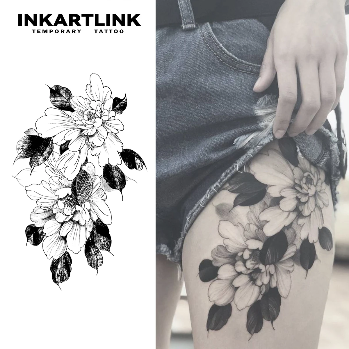 Tatouage temporaire fleur, dure jusqu’à 15 jours, autocollant semi-permanent magique imperméable, nouvelle technologie. kf S5e9d7a1f7917438e897f0ecfae8408bdp