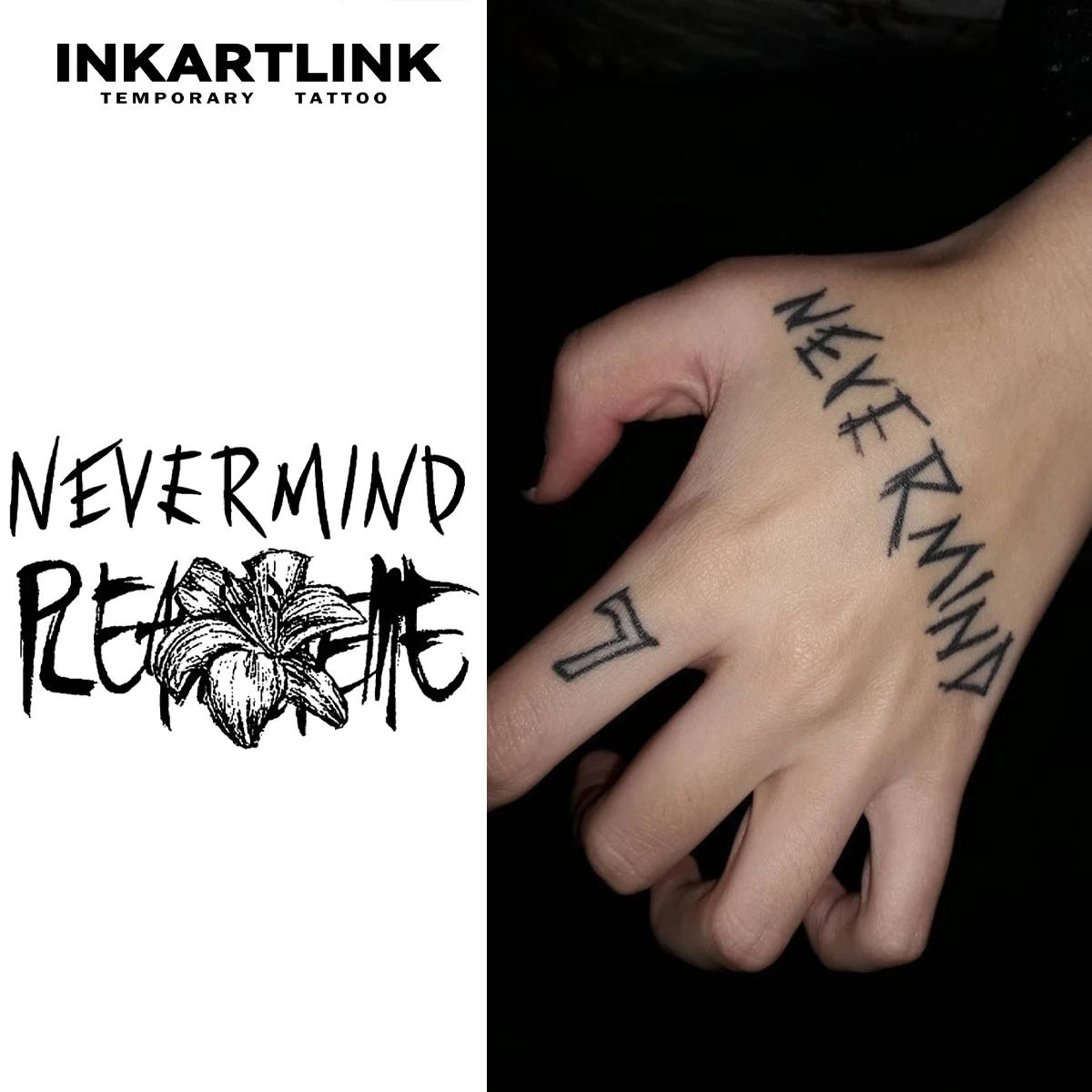 Tatouage temporaire Nevermind, dure jusqu’à 15 jours, autocollant semi-permanent magique imperméable de nouvelle technologie. kf S8e084fe07f9a48848135cfb55475c3f5i