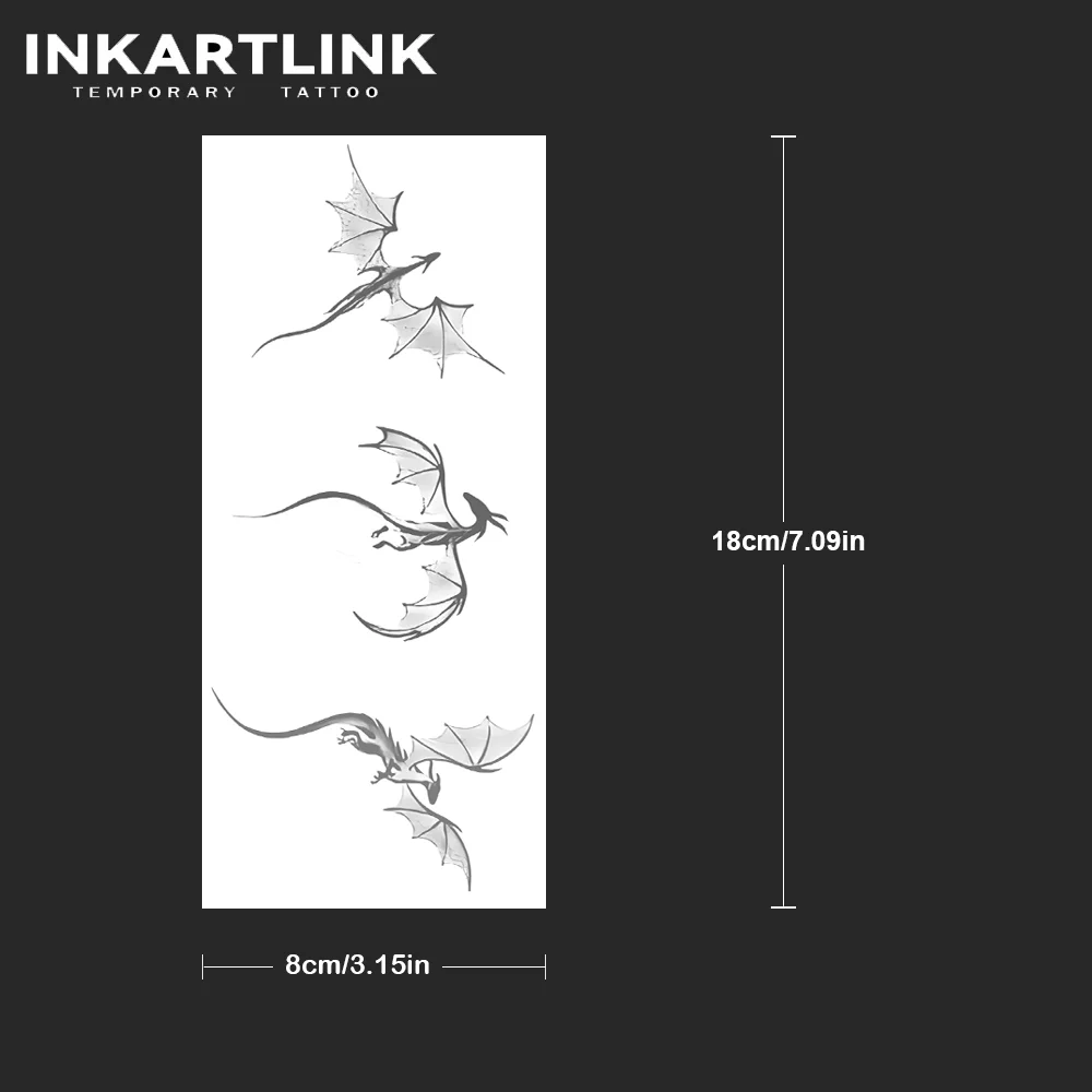 Tatouage temporaire Dragon volant, autocollant semi-permanent magique imperméable de nouvelle technologie dure jusqu’à 15 jours, pour les fêtes de performance. kf S9cc3cde3626b4db384e4902426e882ebx