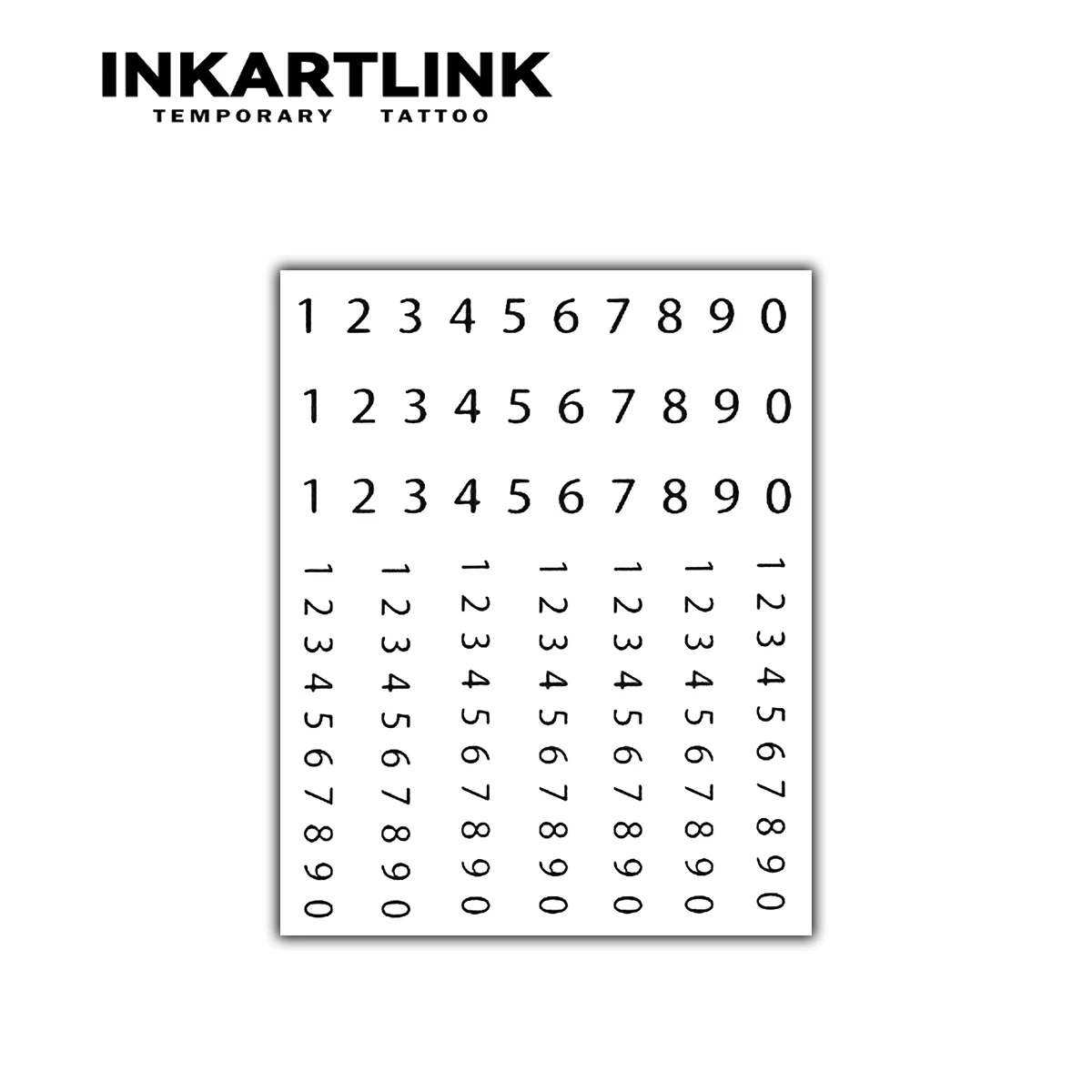 Tatouage temporaire numéro, dure jusqu’à 15 jours, autocollant semi-permanent magique imperméable, nouvelle technologie. kf Se7900fdd8f5547fd90a7edb016e3113cf