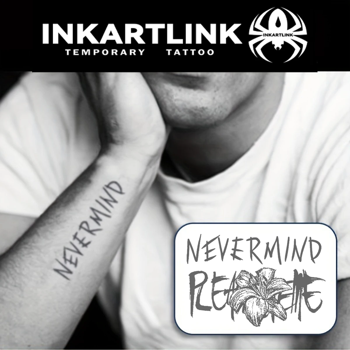 Tatouage temporaire Nevermind, dure jusqu’à 15 jours, autocollant semi-permanent magique imperméable de nouvelle technologie. kf Sf0db4161286d4274ab94c967e2b7b412M