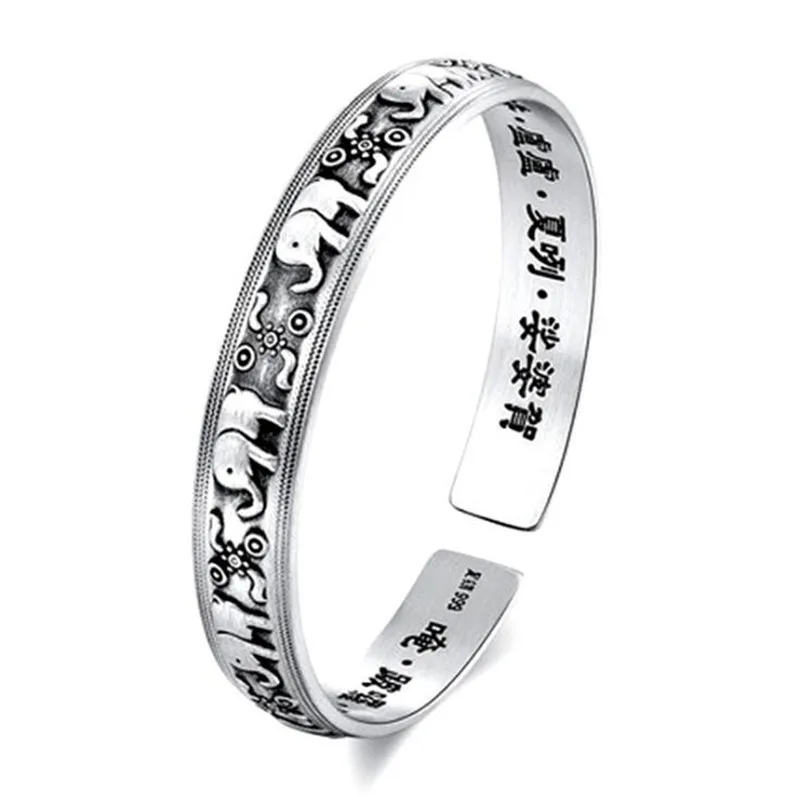 Bracelets en argent thaïlandais rétro animal mignon, bijoux en argent regardé 925, personnalité, bracelets dominateurs d’éléphant, SL079, créatif, nouveau kf H1ff7a8eb699b4271b993df447e08623f6