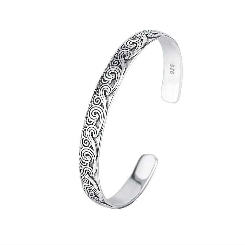Nouveauté rétro vague Bracelets 925 bijoux en argent Sterling mode Spray personnalité doux nuage ouverture Bracelets TYB116 kf S0e1eac7142e64cb79deb7232ef228e22U