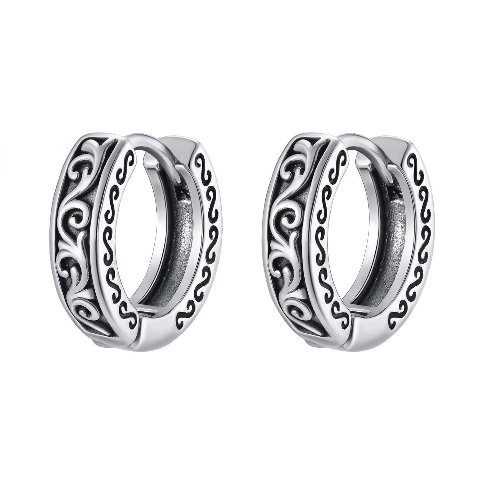 Boucles d’oreilles Punk en acier inoxydable pour hommes et adolescents, petites boucles d’oreilles Huggies hypoallergéniques et imperméables, bijoux Cool Rock Hip Hop kf S94ec0ce06ade4221984c794061df7b1cd
