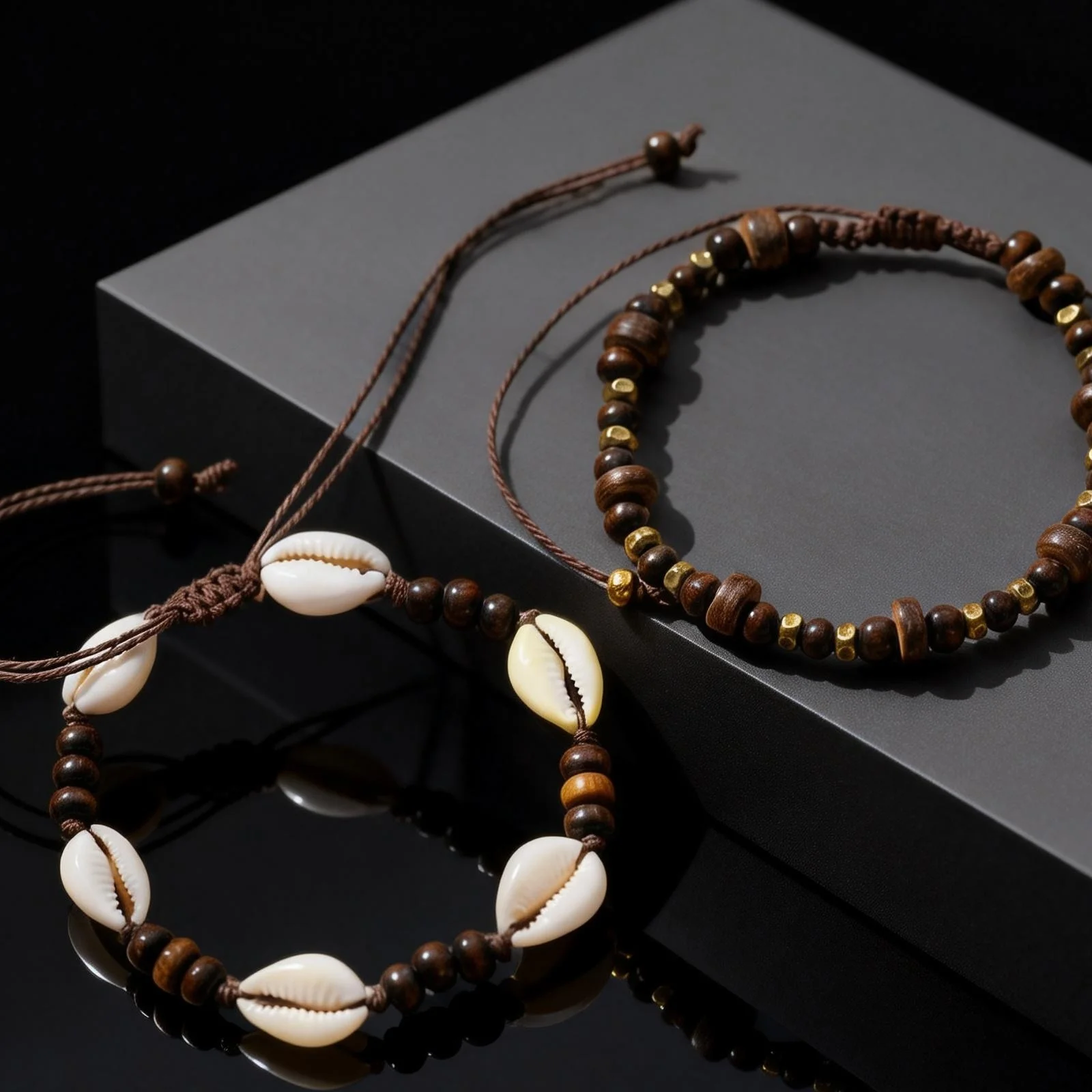 Ensemble de 2 bracelets ajustables en corde tressée avec perles de coquillage et coquille de noix de coco pour hommes, bijoux de mode océanique et de plage, cadeaux kf Se4398f974a264035846b66fa7235cfe59